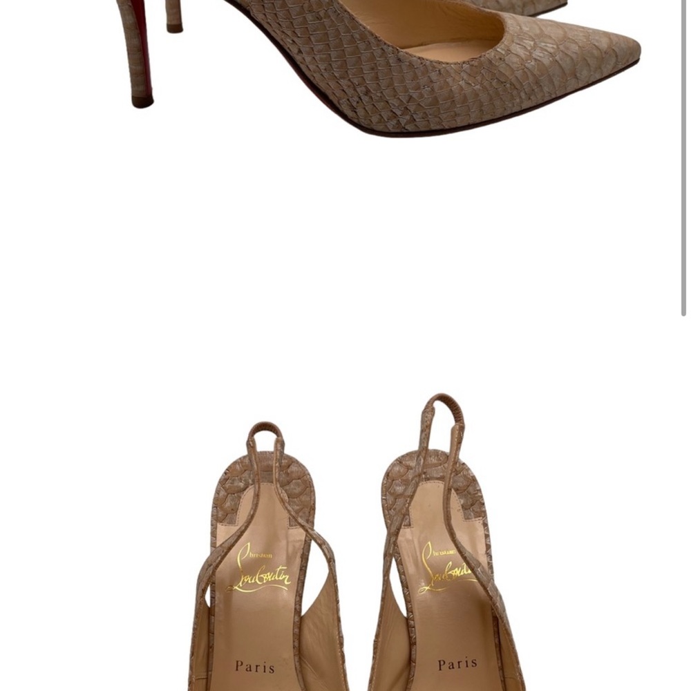 Christian Louboutin Apostrophy Python Slingback P… - image 2